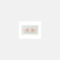 Playful flamingo watercolor greeting cards, pack of 10 with envelopes — alternate view