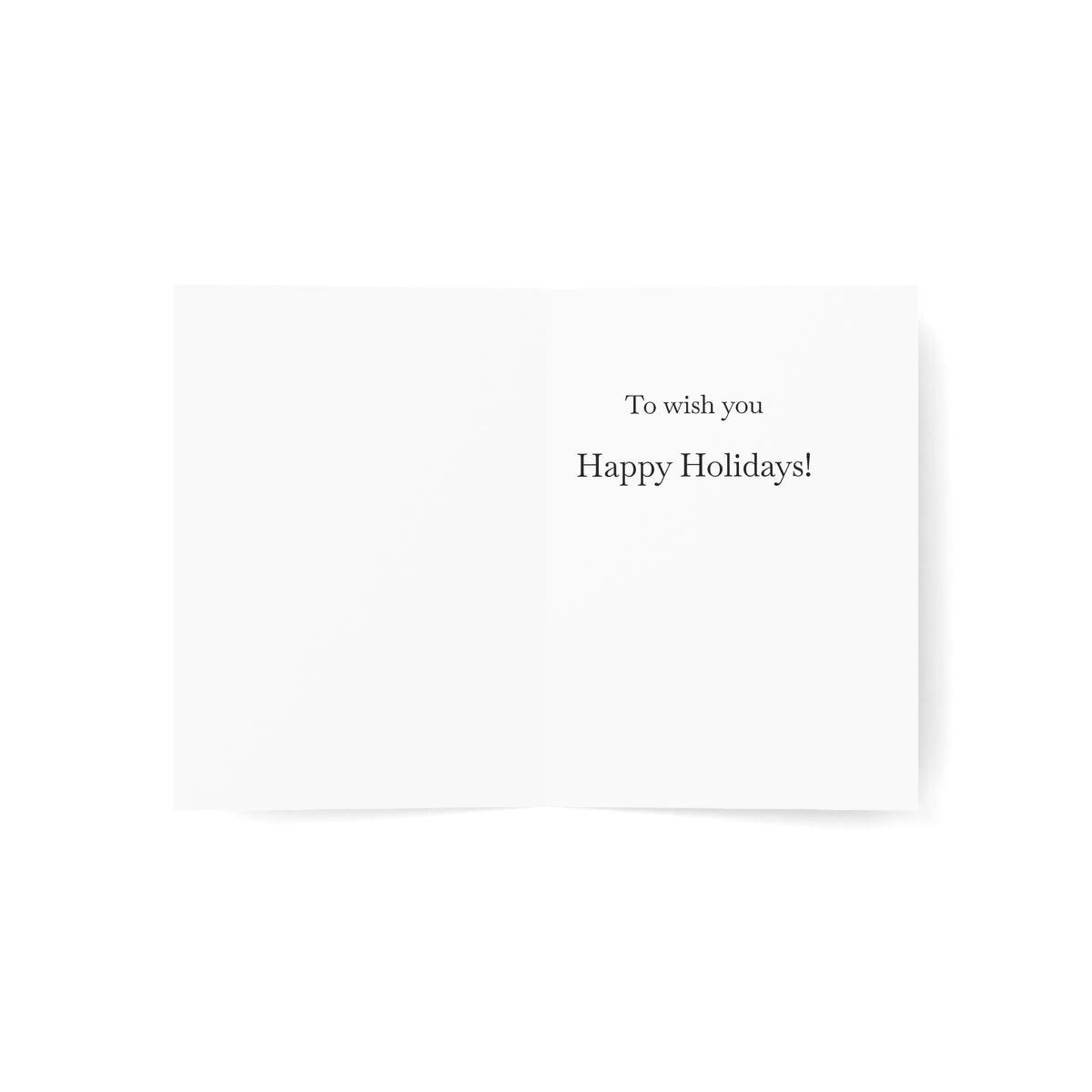 Dashing Through the Snow card, inside view
