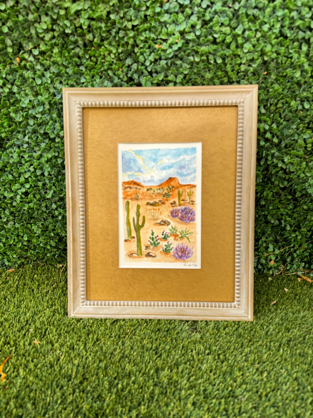 Sonoran Desert Original Watercolor Painting – 7x10 Saguaro Cactus Southwest Wall Art