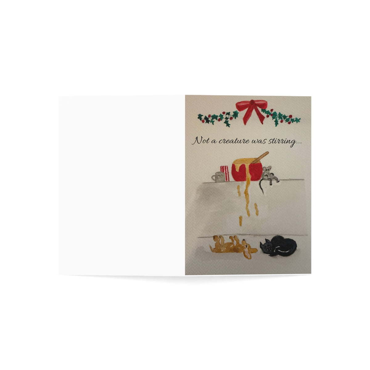Not a Creature Was Stirring card with white envelope