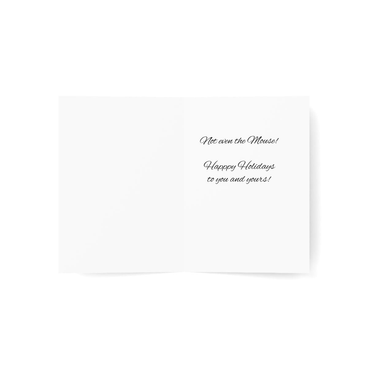 Not a Creature Was Stirring card, inside view