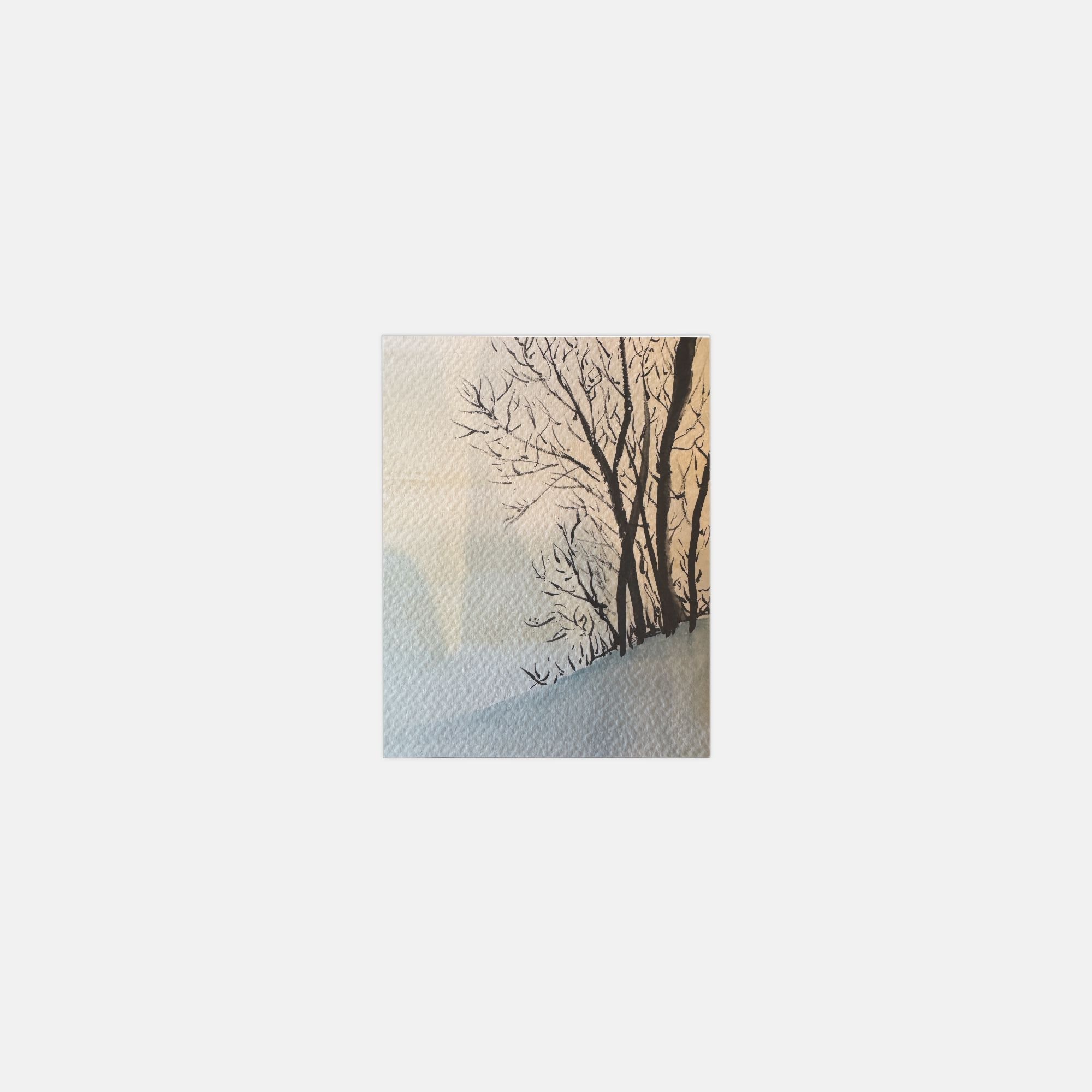 Winter Tree watercolor greeting cards, pack of 10 with envelopes — alternate view