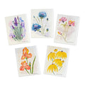 Lavender watercolor greeting card — one of five designs in the Meadow Blooms 5-pack, with matching envelope