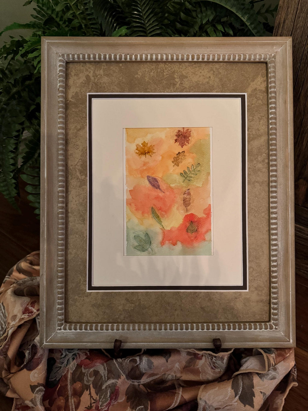 Fall Leaves Original Watercolor Painting – 6x9 Autumn Nature Wall Art