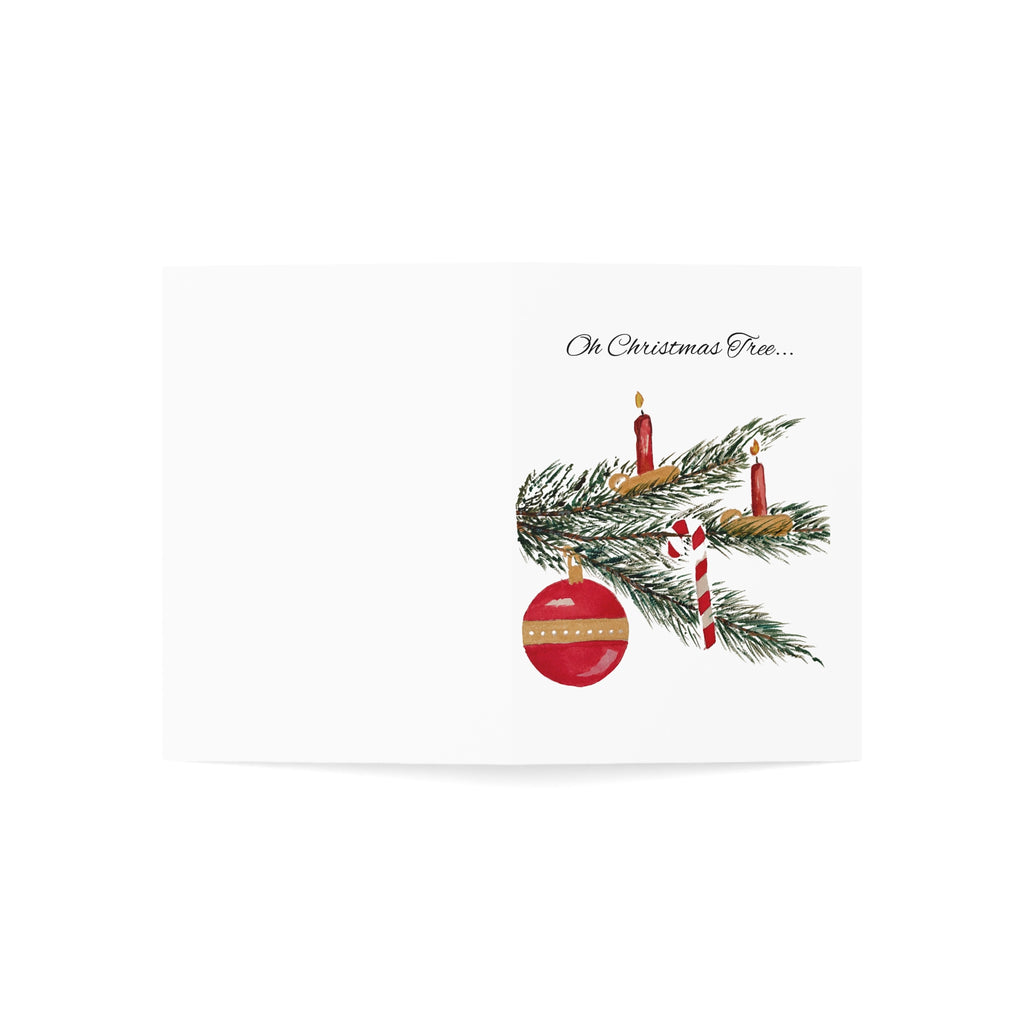 Oh Christmas Tree card with white envelope