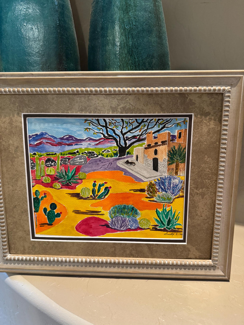 Painted Desert Original Watercolor Painting – 9x12 Vibrant Southwest Wall Art