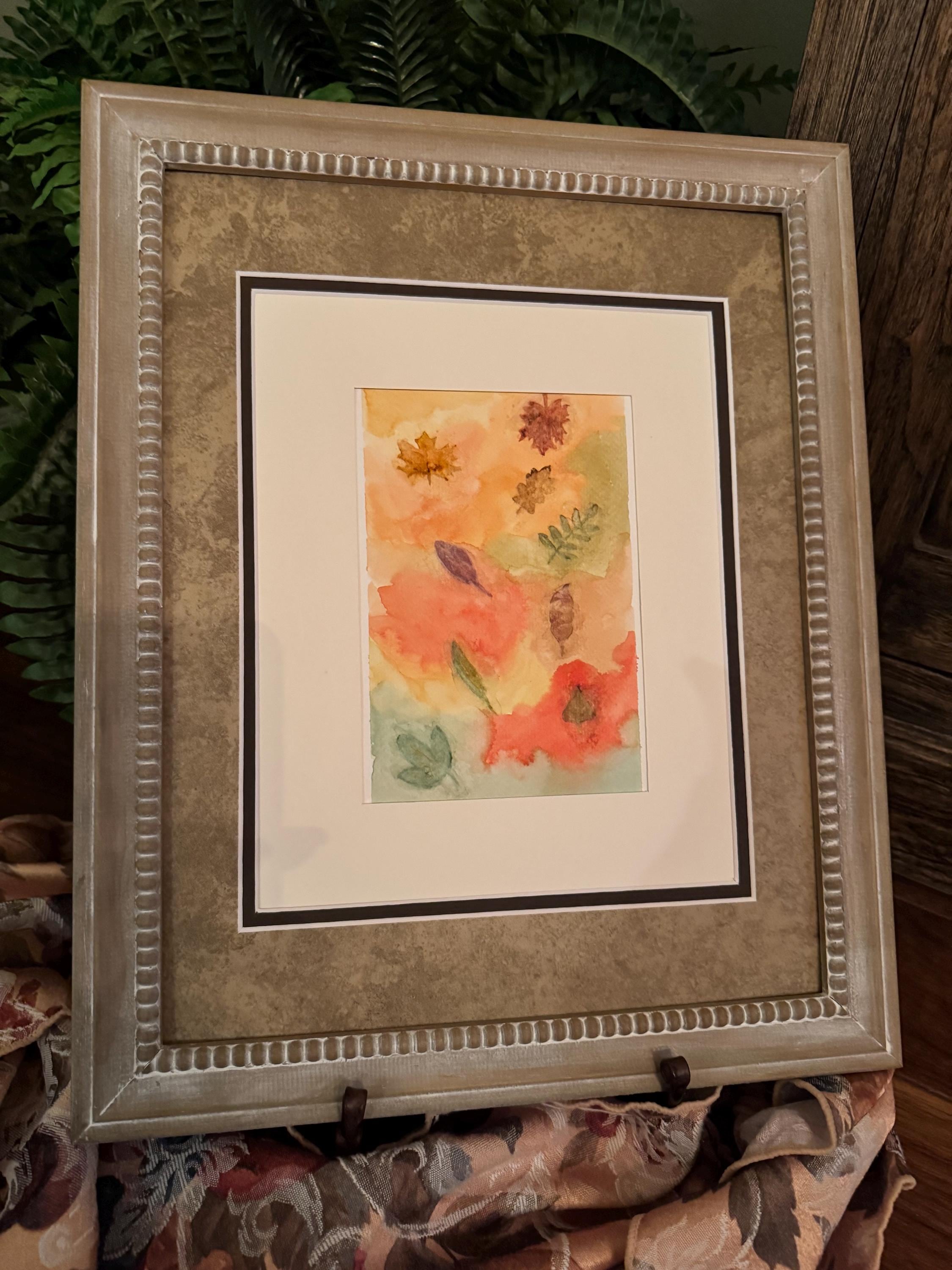 Fall Leaves Original Watercolor Painting – 6x9 Autumn Nature Wall Art