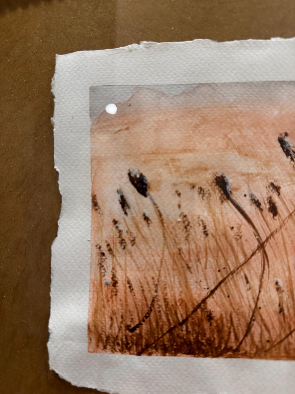 Cattails in the Wind Original Watercolor Painting – 7x10 Prairie Nature Art