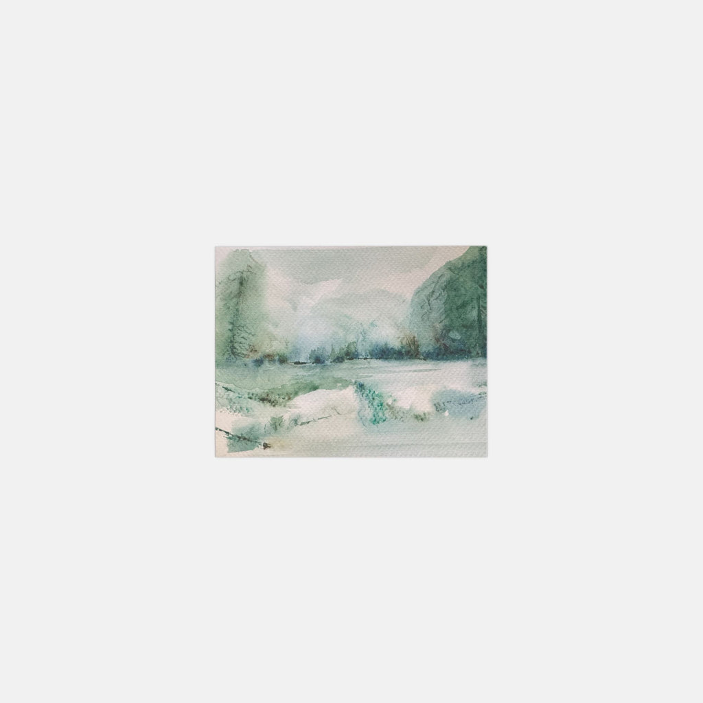 Misty Morning watercolor greeting cards, pack of 10 with envelopes — alternate view