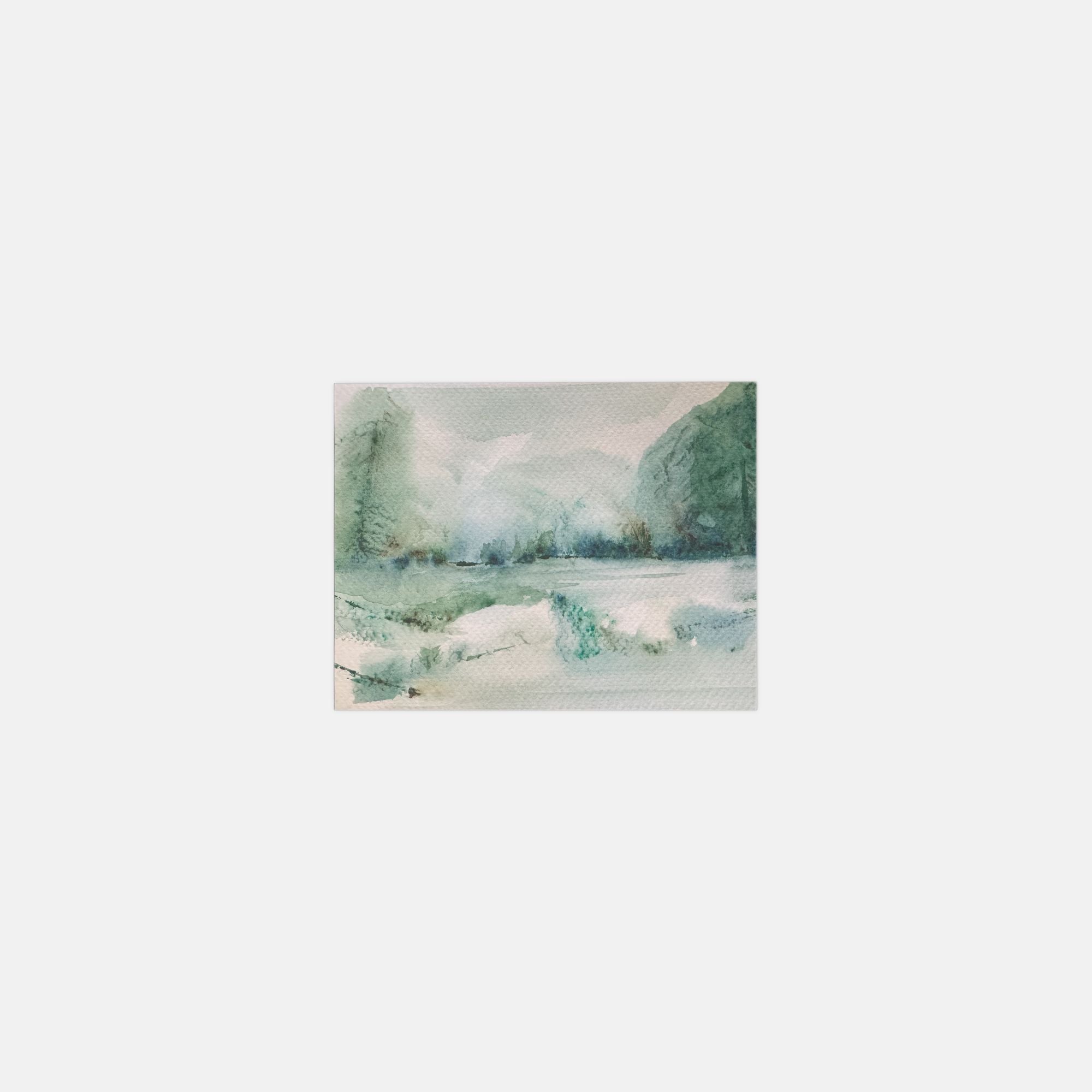 Misty Morning watercolor greeting cards, pack of 10 with envelopes — alternate view