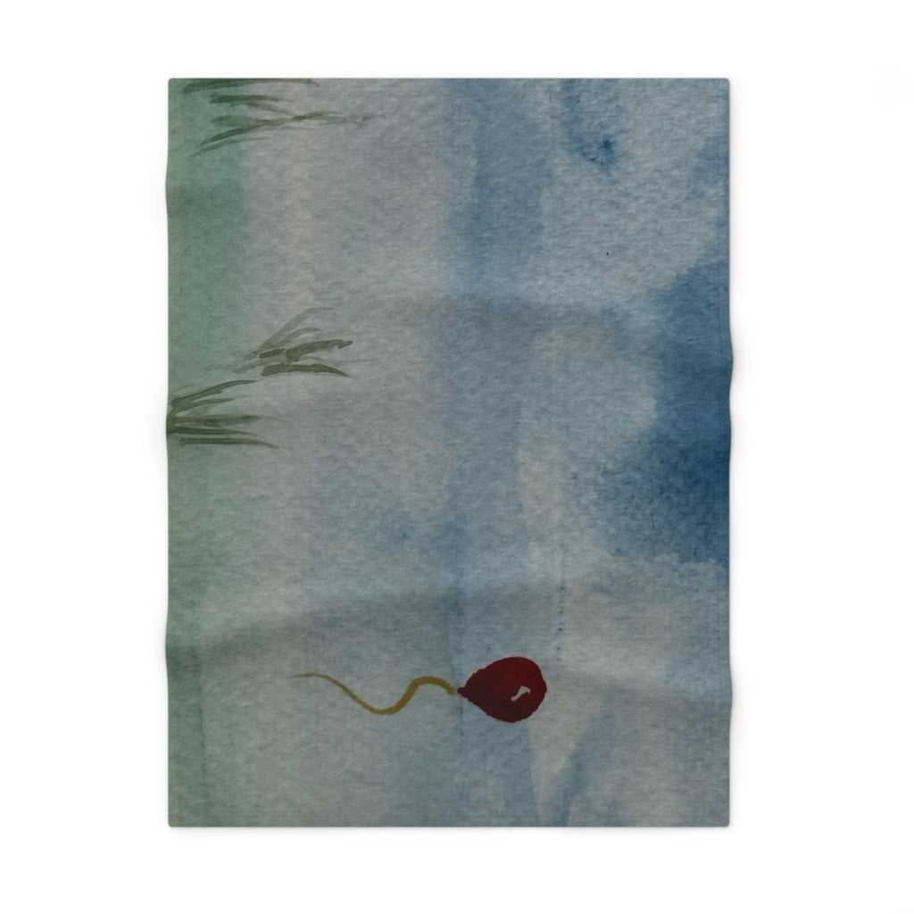 Watercolor Fleece Baby Blanket – 30x40 Nursery Throw, Newborn Baby Shower Gift