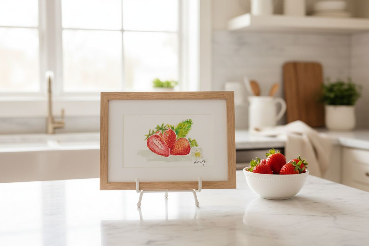 Fresh Strawberries – Kitchen Lifestyle Shot