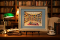 Relaxing in the Library Watercolor – Lifestyle Shot