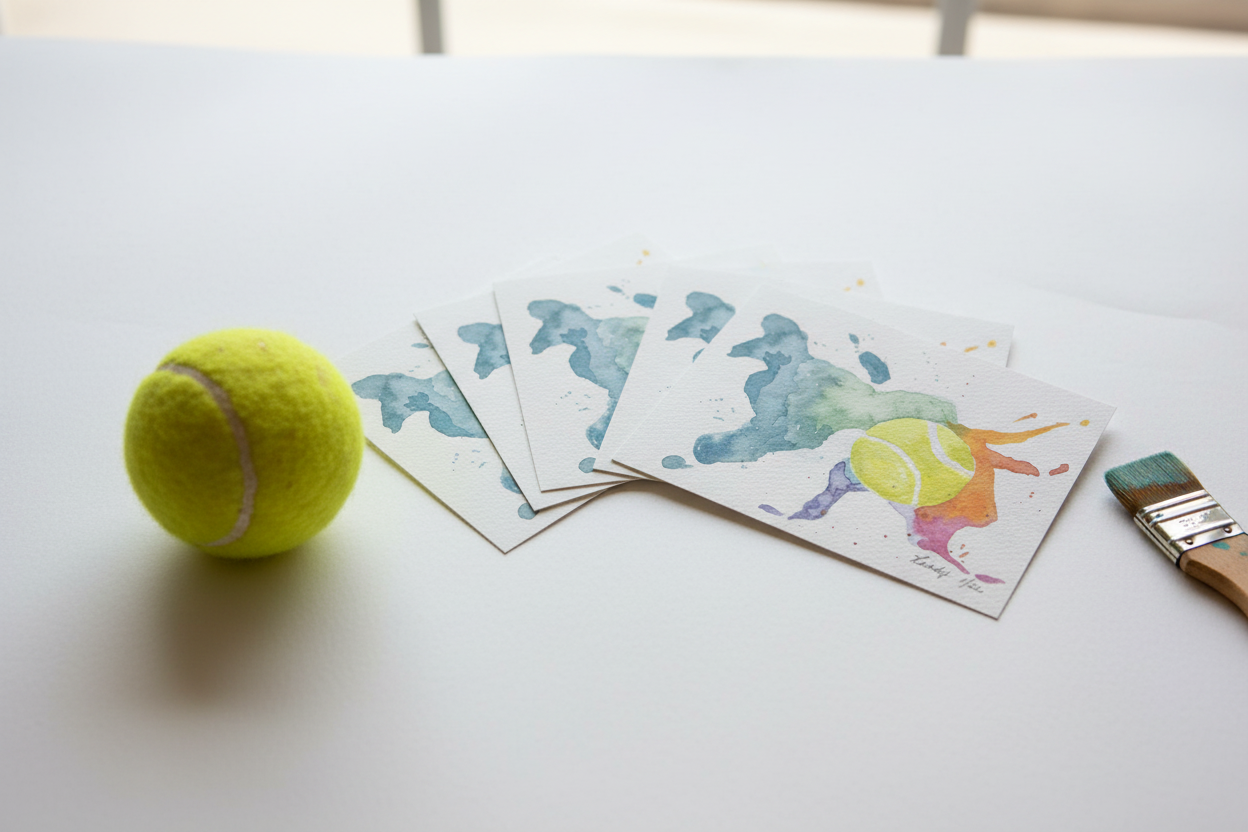 Splatter Paint Tennis Card Lifestyle