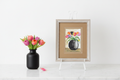 Tulips in Black Vase – Lifestyle Shot