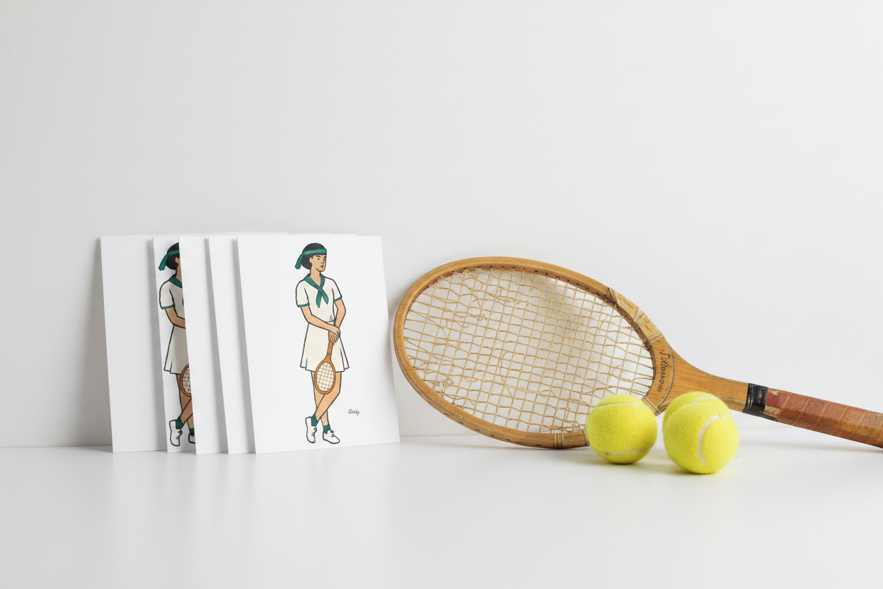 Vintage Tennis Green Card Lifestyle