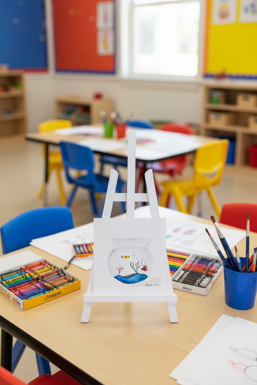 Watercolor Fish Bowl Preschool